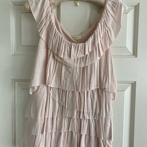 Soft pink layered sleeveless top